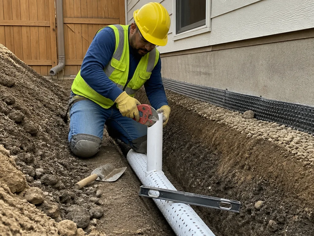French Drain Tie-In